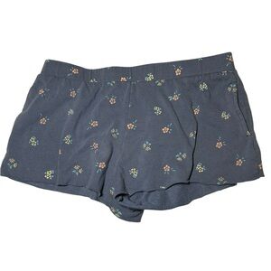 Colsie High Waist Floral Women's Shorts - Dark Gray